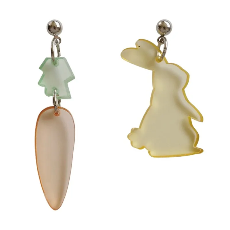 

Lovely Designs Jewelry Acrylic Rabbite Carrot Pendant Earrings For Women