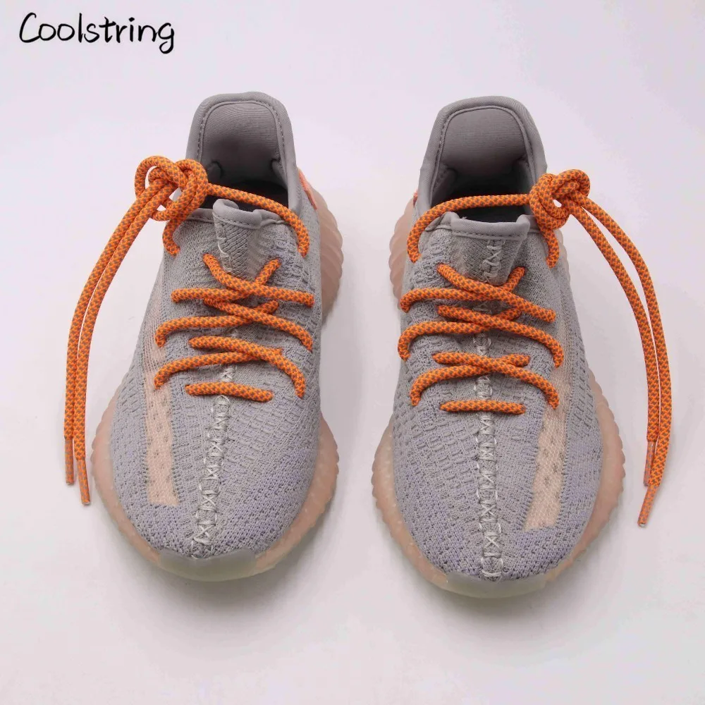 Coolstring Cool Highlight 3M Round Reflective Shoe Laces Athletic Safety Sneakers Shoelaces Night Walk Running Bootlace Latchet