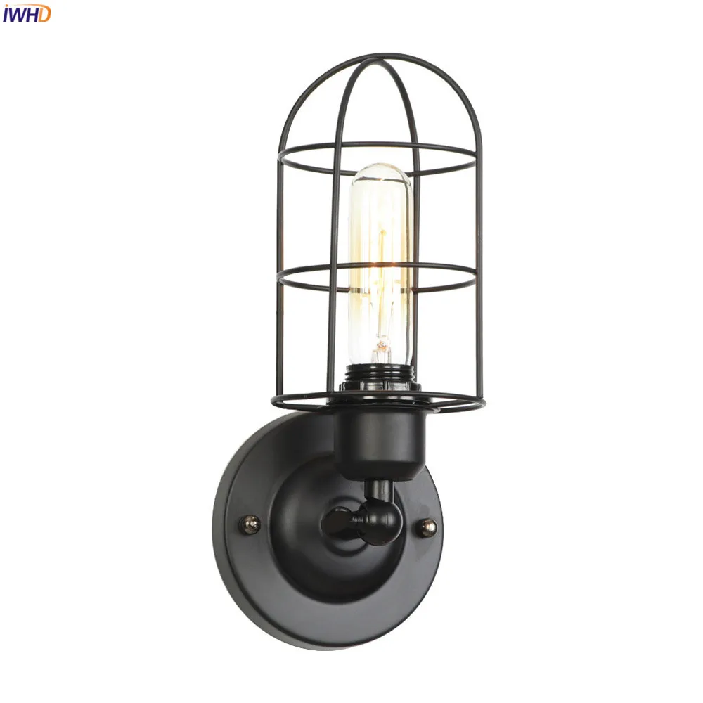 

IWHD Industrial Loft Decor Retro LED Wall Light Fixtures Bedroom Stair Vintage Edison Wall Lamp Sconce Applique Murale Luminaire