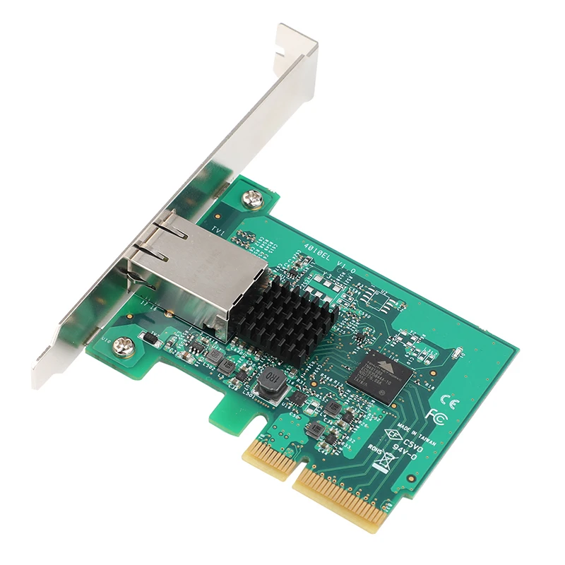 Placa de Rede Adaptador de Cartão Pci-express Pci-e Gigabit 10000 Mbps Ethernet Cartão 10g – 5g 2.5g 1000 m 100 Conversor x4 10