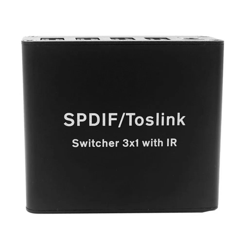 

Full HD Digital Optical Audio Switch SPDIF/TOSLINK Optical Audio 3x1 Switcher Splitter Extender with IR Remote Controller