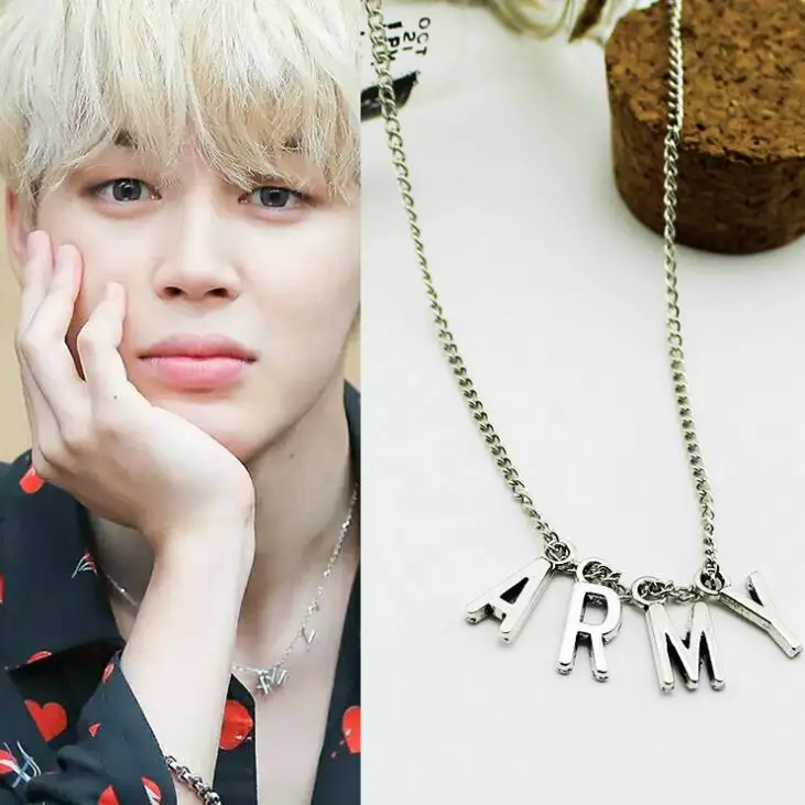 

High Quality 2018 Korea POP BTS Bangtan Boys Fan Club ARMY Necklace for Women Men Jewelry Collier best gift drop shipping
