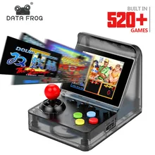 Data Frog 32 Bit Retro ARCADE Mini Video Game Console 3.0 Inch Built In 520 Games Handheld Game Console Family Kid Gift Toy yoteen portable retro mini handheld game console 4 3 inch 64bit 3000 video games classical family game console retro arcade