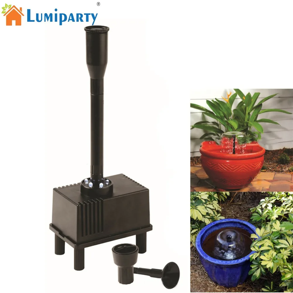 

10W Fountain Water Pump with LED Light Submersible Pump with 3 Spray Nozzle for Aquarium Fish Tank Pond Hydroponics