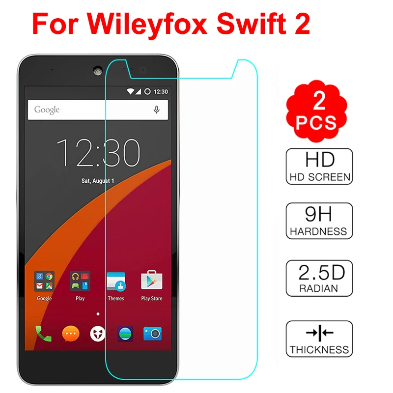 

For Wileyfox Swift 2 Tempered Glass 2.5D 9H Explosion-proof Screen Protector Safety Protective Film On Wileyfox Swift 2 Plus 5.0