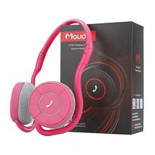 Moudio M100 Smart Sports Headphone Bluetooth Chips Music Pink Running Earphone With Microphone For iphone Samsung Mobile Phones