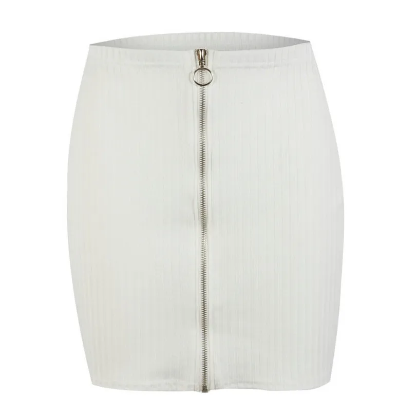 2019 New Women Sexy Solid 2 Pieces Sling Tops + Mini Skirt Casual Sets Summer Clubwear Beach Bohemia Zipper Sets #E04 (9)