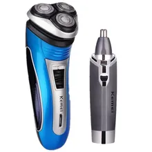 Мужская перезаряжаемая бритва 3D плавающая Тройная бритва безопасные бритвы ideburns лезвия для бороды бритва для лица+ триммер для волос для носа PJ