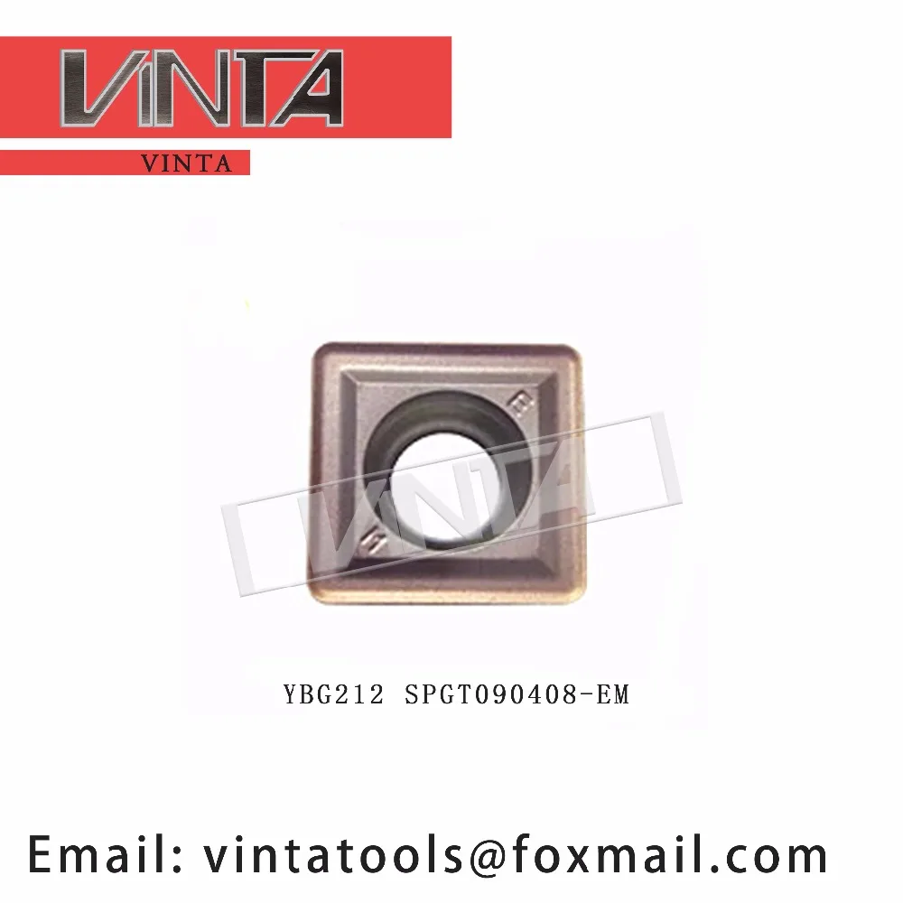 

high quality 10pcs/lots YBG212 YBG205 SPGT090408-EM cnc carbide U drill inserts cutting blade toolos