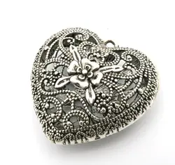 Подвески для ожерелье Античный ленты сердце Подвески Фурнитура для ювелирных изделий d-3-14