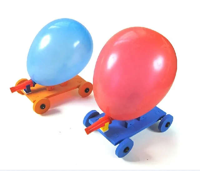 Balloon car small production technology assembling model balloon power