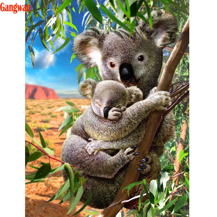

full square round 5d DIY Diamond Painting Koala Diamond Embroidery Cross Stitch Diamonds mosaic picture Rhinestones Needlework