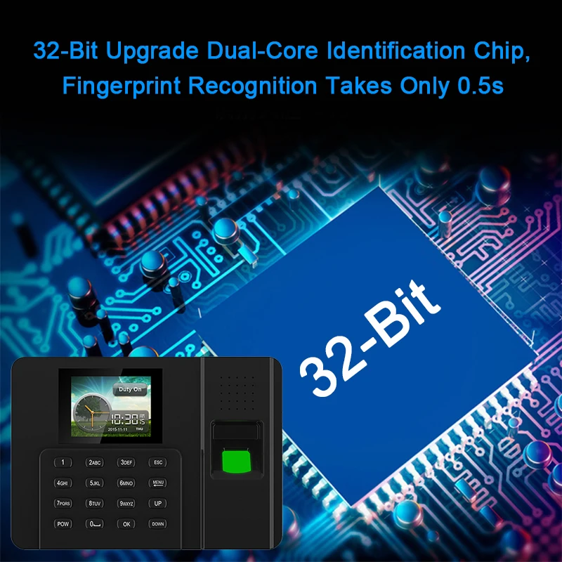 

Eseye Attendance System Fingerprint USB/TCPIP Time Attendance Fingerprint Reader Recorder Employee Time Clock