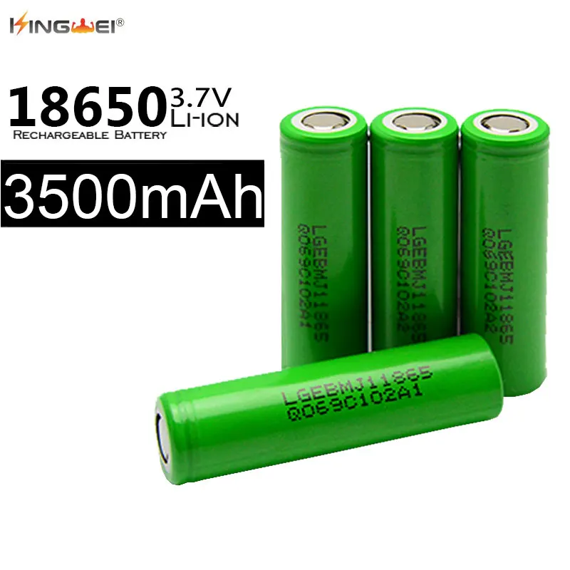 10 шт. 18650 3500mAh 3,7 v 10A батарея питания для LG MJ1 перезаряжаемые литиевые батареи