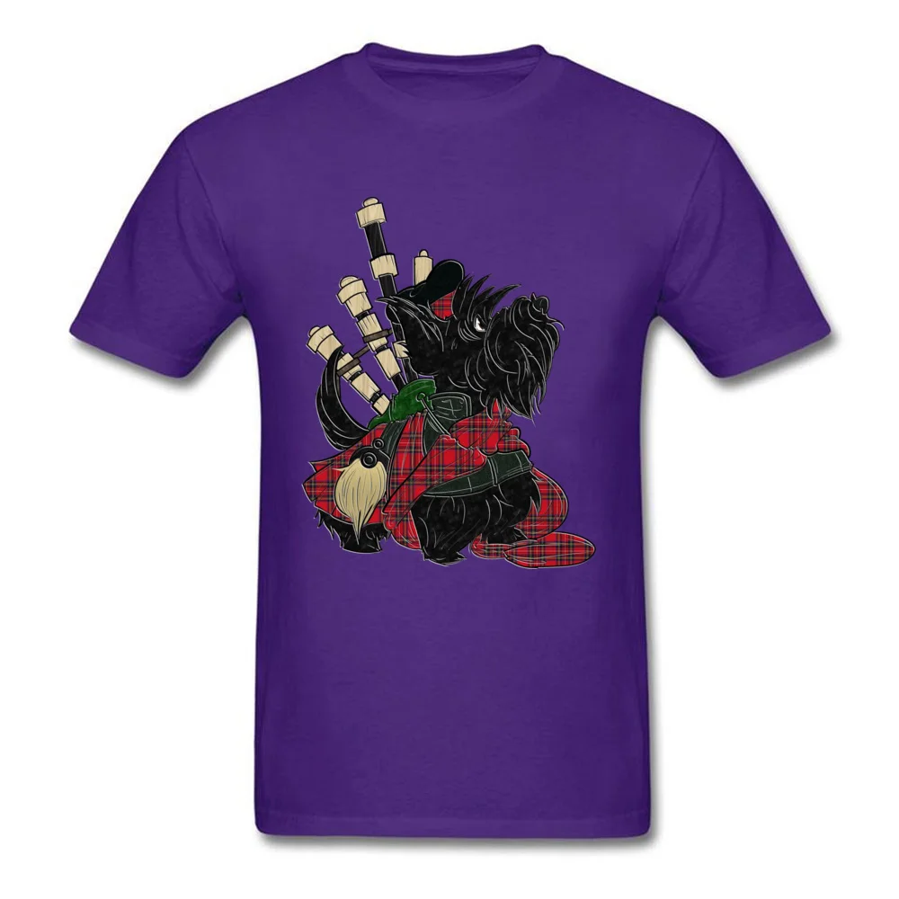 Cute Men T-shirts Round Collar Short Sleeve Pure Cotton Scottie Piper Tops & Tees Funny Tops Tees Drop Shipping Scottie Piper purple