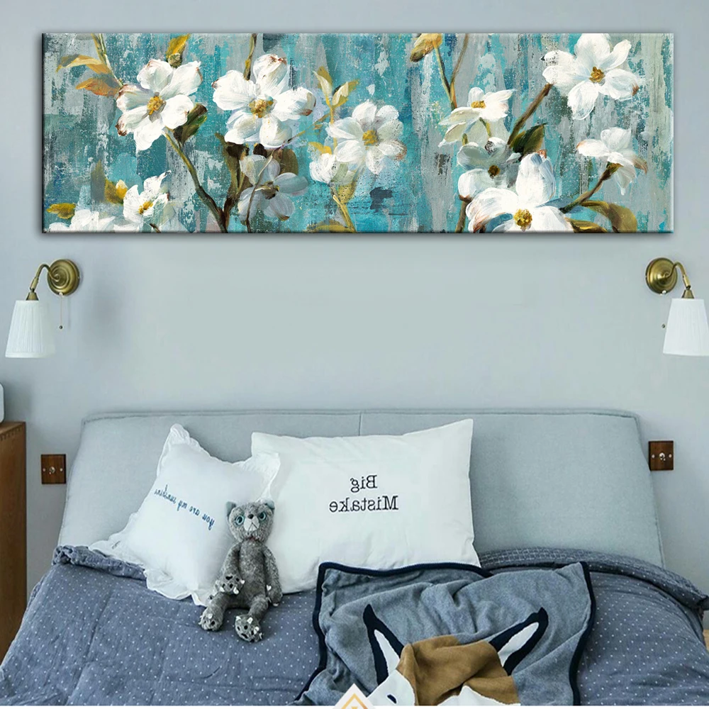 Flowers-Oil-Paintings-Print-On-Canvas-Abstract-Wall-Posters-And-Prints-Watercolor-Flowers-Wall-Pictures-For