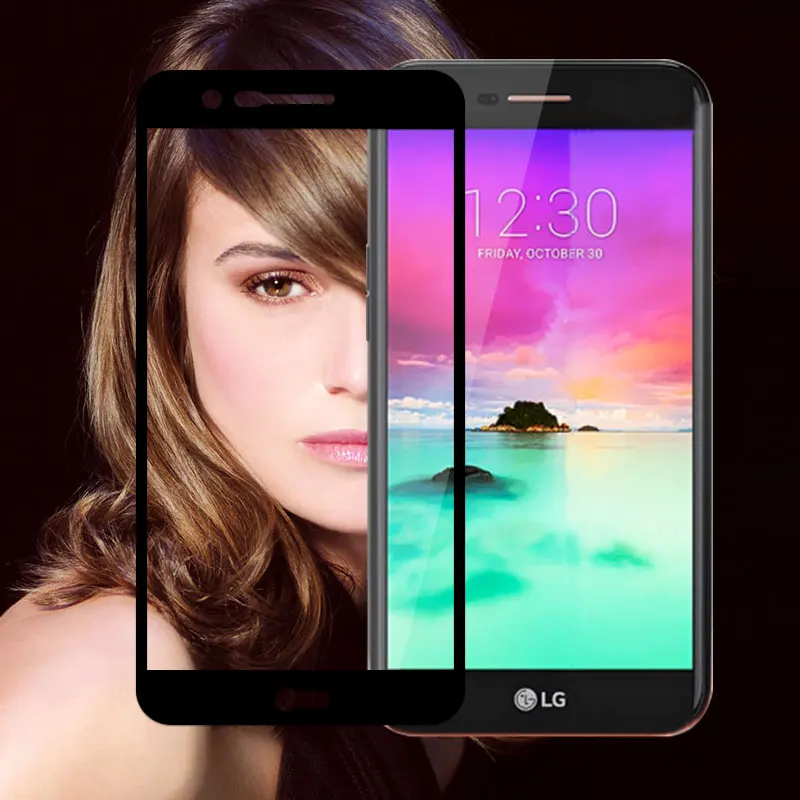 

Full Cover Tempered Glass For LG K10 2017 Screen Protector Glass for LG LV5 K10 X400 M250 M250N 5.3" Toughened Protective Film