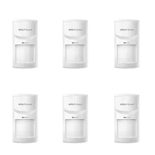 6 x Wolf-Guard беспроводной PIR датчик движения Детектор для домашней охранной сигнализации охранная система 3g/GSM сигнализация панель 433 МГц HW-05B