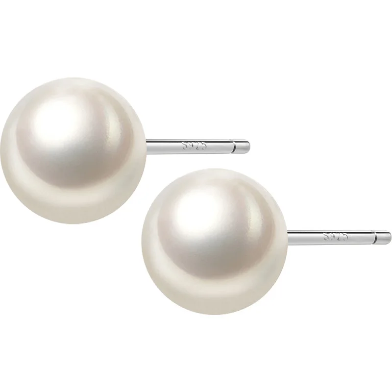 

High quality round pearl earrings Ms. nightclubs popular fashion color retention hypoallergenic jewelry factory wholesale