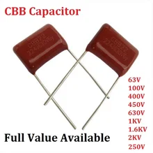 10 шт. CBB 2000V 102J 223J 473J 104J 2KV 1NF 22NF 47NF 0,1 мкФ 105J 27 мм