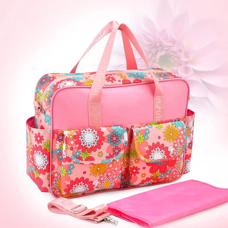 Многофункциональная сумка-мессенджер для беременных женщин; модная сумка для подгузников; переносная дорожная сумка для малышей; Hanimom - Цвет: Pink lady