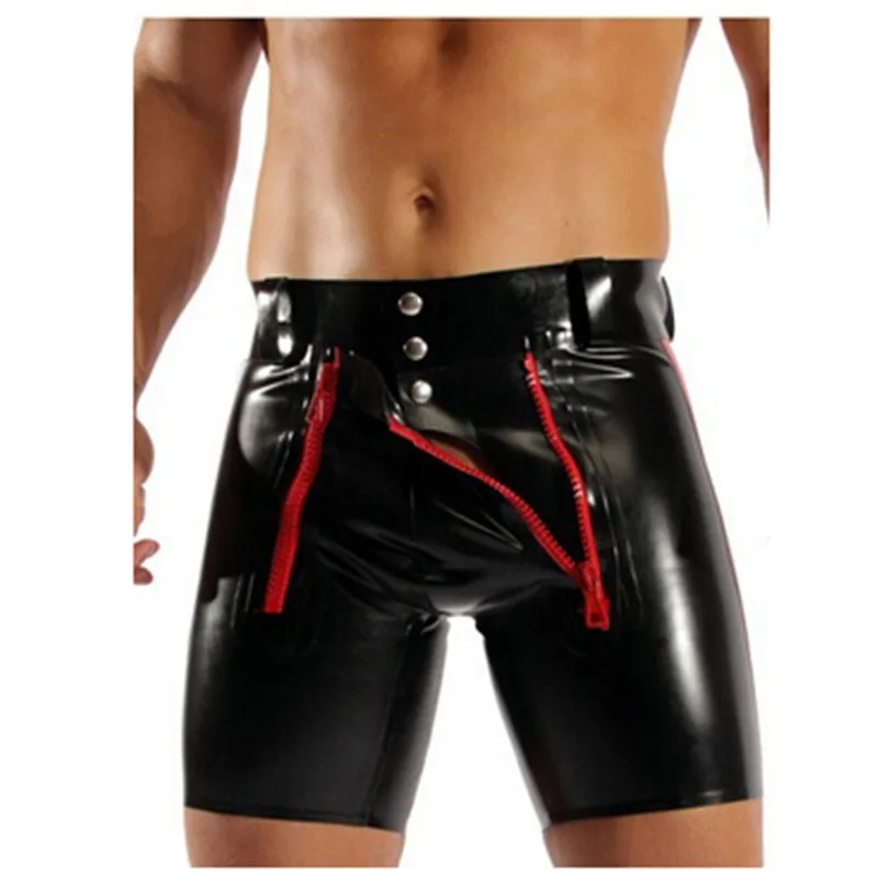 free shipping S 2XL Crotchless Mens Latex Underwear Latex Rubber Panties Pvc Mens Lingerie