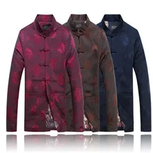 Plus Größe 5XL Winter Jacken Männer Chinesische Glück Druck Jacke Mäntel Dünne Jacken Vintage Hochzeit Jacken Festival Mantel Chinesische Top