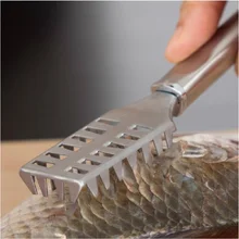 1PC Stainless Steel Fish Scales Skin Remover Scaler and knife Fast Cleaner Home Kitchen Clean Tools Seafood Tools