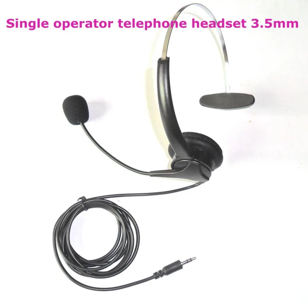 Single 3.5 mm plug telephone headset headset operator