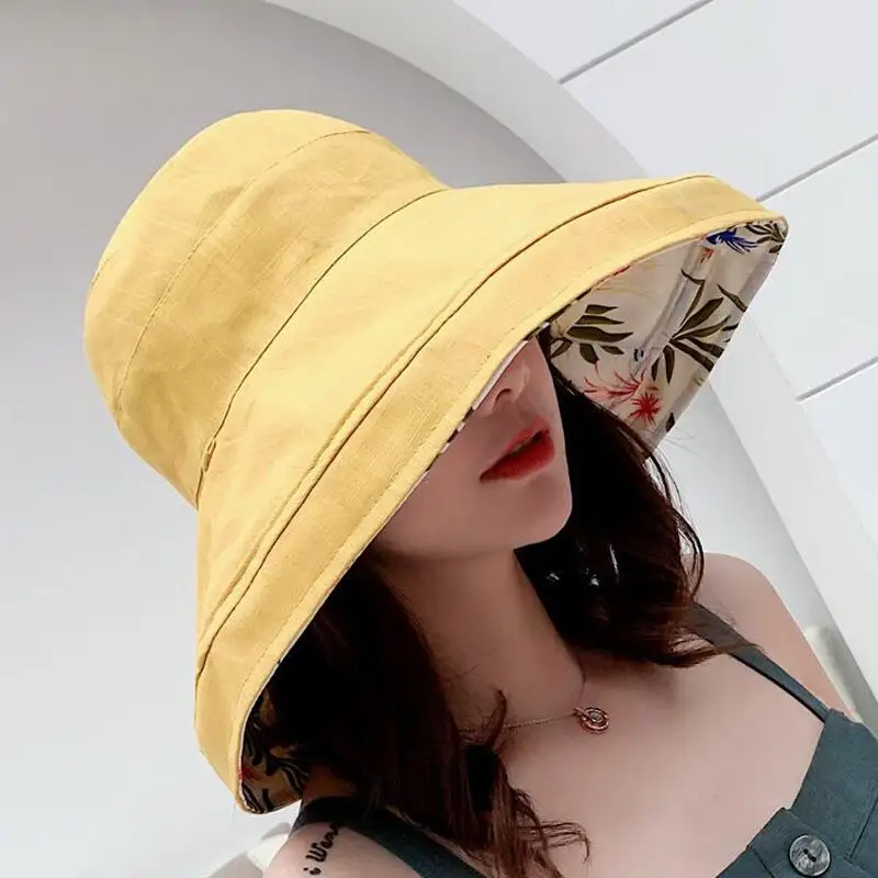

SUOGRY Double-Sided Reversible Bucket Hat 3D Printed Fisherman Hats Summer Spring Caps Casual Sunhat for Women
