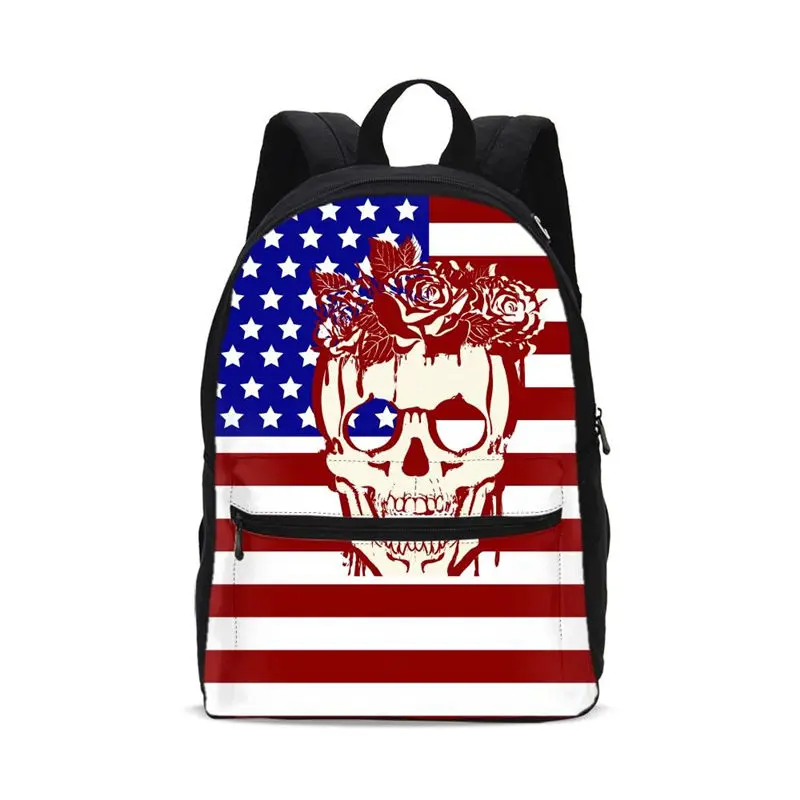 

Canvas Backpack For Men Women Fashion Stars And Stripes Nation Flag 3D Printing School Bag Teenage Children Bookbag Mochila