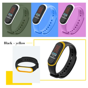 

MultiColor Strengthen Soft Strap for Xiaomi Mi Band4 Replacement Strap Not for Mi Band 3 Silicone Strap for Mi Band 4 Bracelet