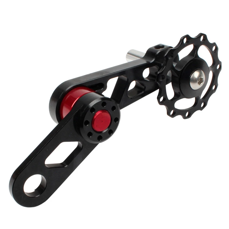 Folding Bicycle Guide Wheel Lp Oval Aluminum Alloy Cycling Single Speed Rear Derailleur Chain Tensioner with Sprocket MTB Bike