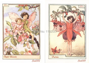 

Cartoon pictures decoration canvas paintings apple blossom fuchsia oil painting canvas print two panels free shipping