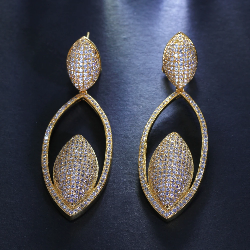 Unique Design 60mm Long Oval Big Drop Earring High Quality Jewelry Accessories New Party Large Women Earrings