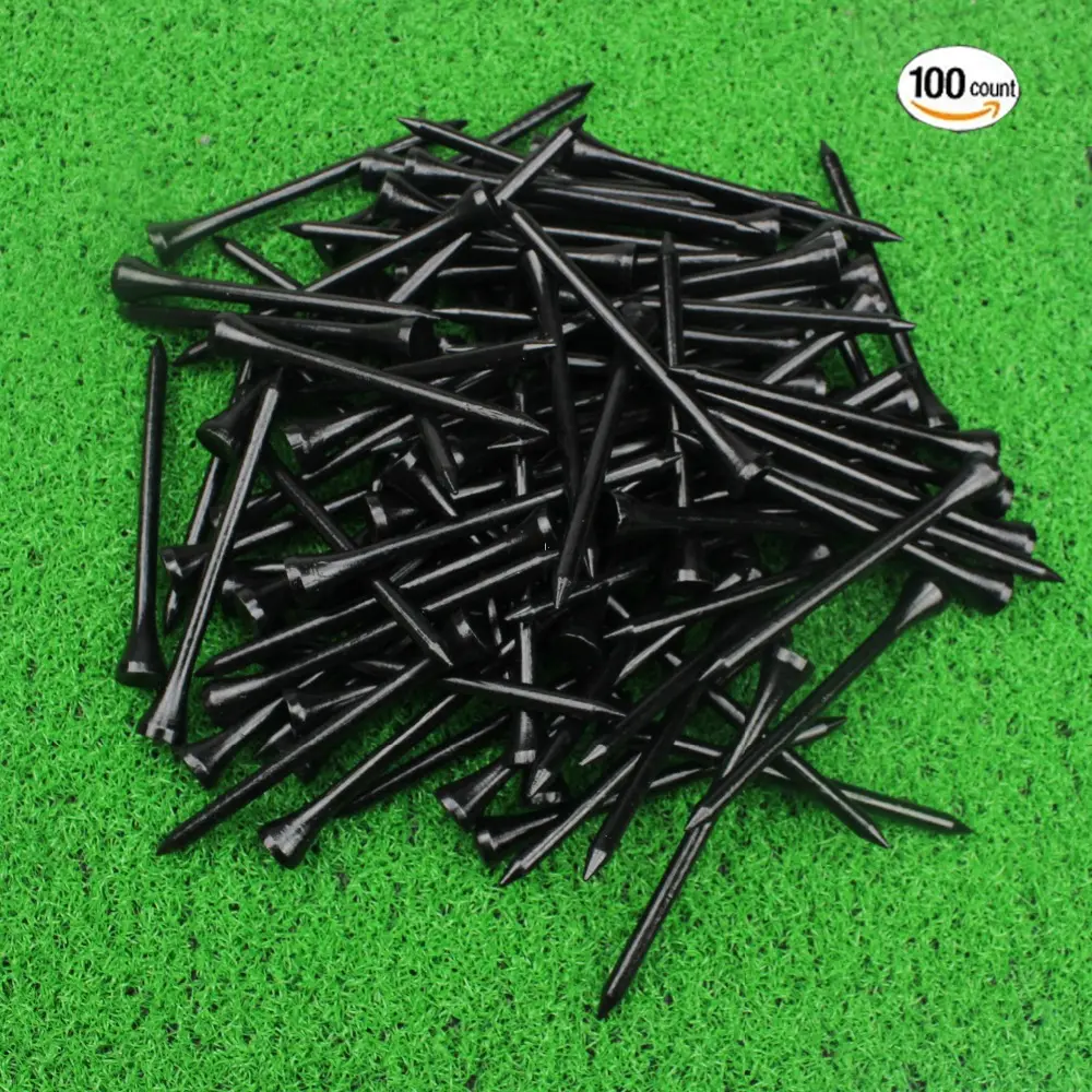 Crestgolf – Tees de Golf professionnels en bambou, 3-1/4 pouces, 83mm, 100 pièces/paquet, plusieurs couleurs au choix