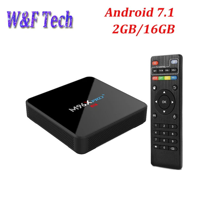 Smart TV BOX Android 7 1 2 Гб ОЗУ 16 ПЗУ Amlogic S905W четырехъядерный медиаплеер Dual WIFI BT4.0 4K HD M96X Pro