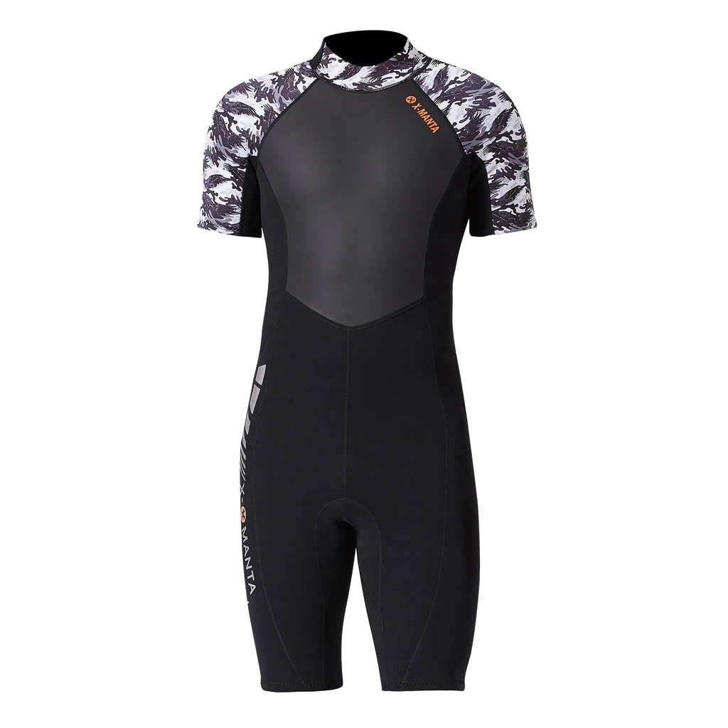Wetsuit Men Full 1.5mm Water Sports Surfing Suit Shorty Diving Snorkeling Swimming Jumpsuit Swimwear- One Piece M/L/ XL/2XL