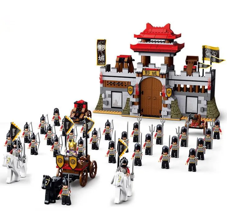 

Middle Ages City Model three kingdoms knight castle Building Blocks Toys for Children Compatible With Bricks Gift