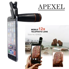 Apexel 5 шт./лот 12X телеобъектив зум оптический телескоп камера объектив для iphone samsung LG мобильный телефон APL-12XSJ