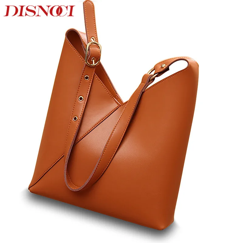 

DISNOCI Women's Shoulder Bag Split Leather Ladies Handbags New Design Casual Composite Bag Fashion Female Tote Women Bags