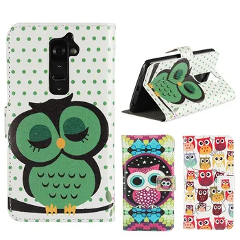 

Flip Cases For LG G2 D800 D802 Leather Wallet Cover Owl Case Mobile Phone Accessories Card Slot Stand Coque Fundas Hoesjes Capa