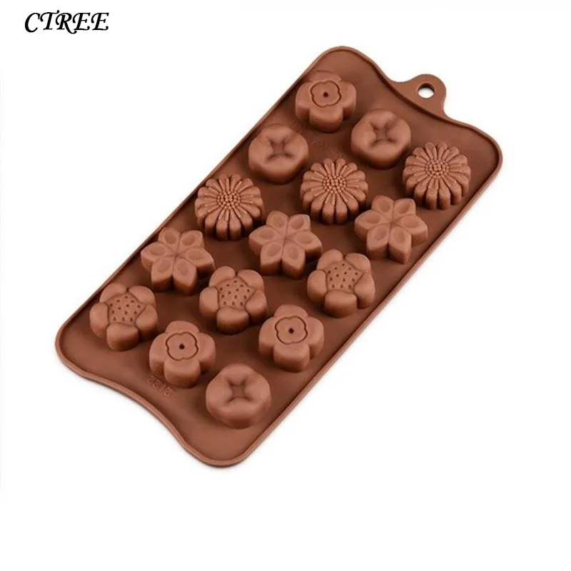 

CTREE 1PC Non-stick Silicone Chocolate Mold Cookies Mould Baking Multiple models Fondant Candy Silicone Kitchen Accessories C186