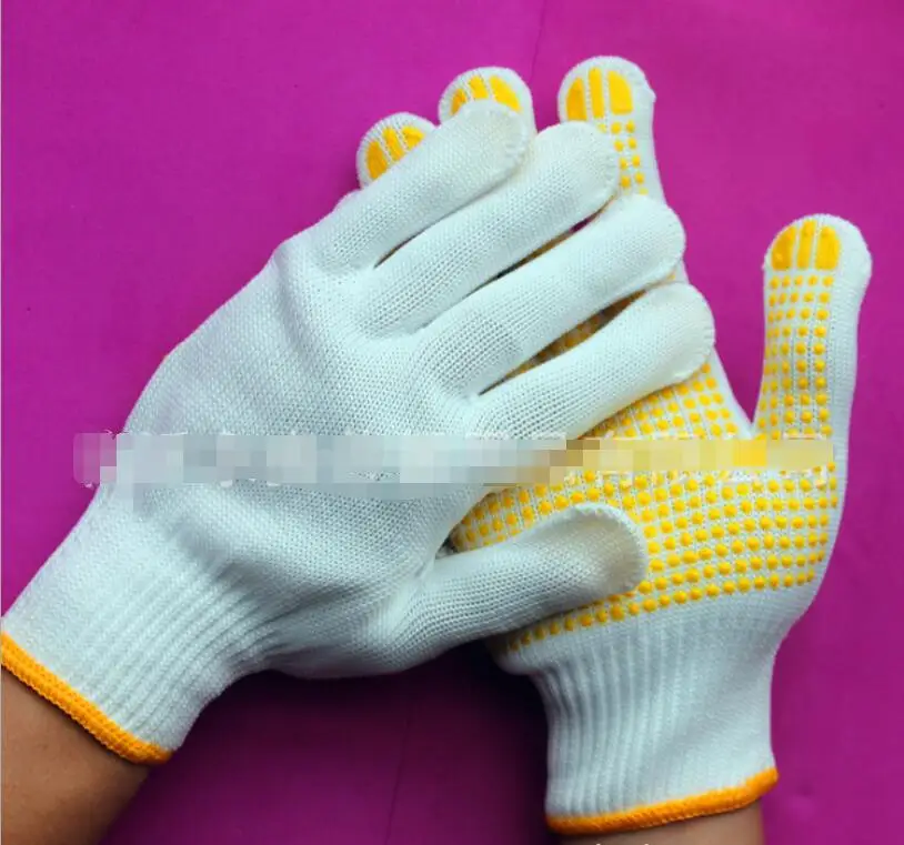 Точечные рукавицы в горошек промышленные защитные полиэфирные нейлоновые перчатки