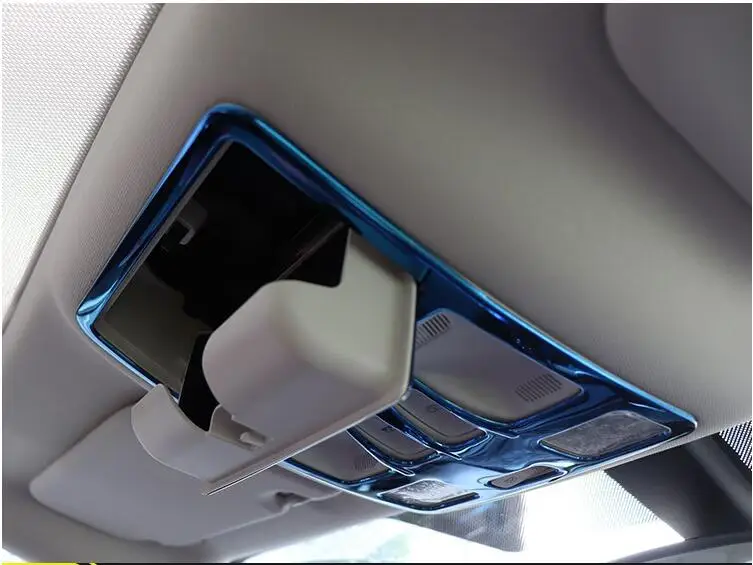 Нержавеющая сталь Синий дверные ручки Чтение свет воздуха на выходе фар декоративная рама для Ford Focus AAA394A