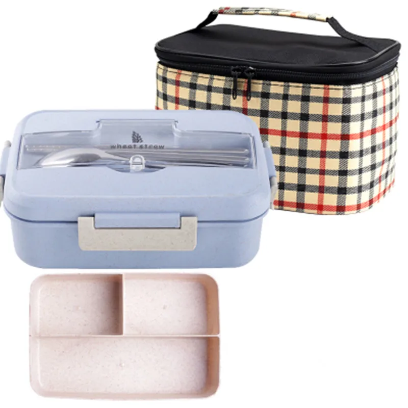 Canteen lunch box bento boxes heat by microwave plastic student