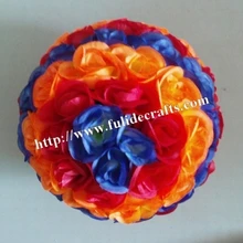 SPR 50 см микс синий и красный и оранжевый пластик Рождество искусственный шар из цветков розы, свадебные украшения