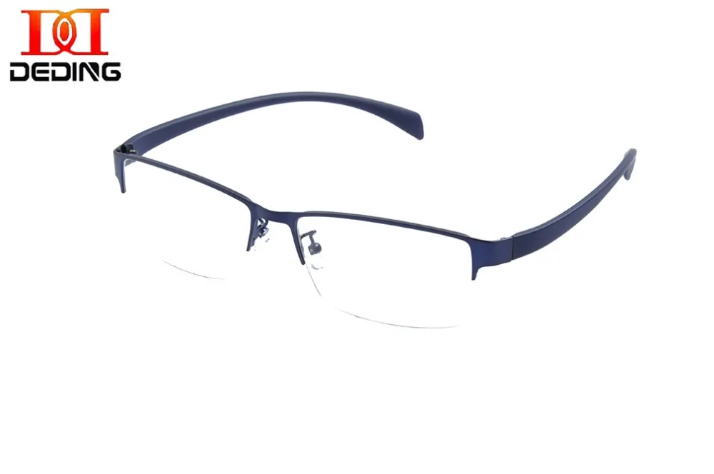 Бизнес над размером d очки рамки мужские модные супер большие оптические очки половина рамки большая голова металлические большие размеры очки DD1454