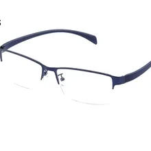 Бизнес над размером d очки рамки мужские модные супер большие оптические очки половина рамки большая голова металлические большие размеры очки DD1454