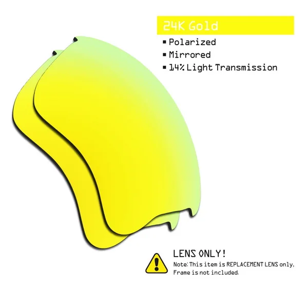 SmartVLT поляризованные Сменные линзы для солнцезащитных очков Окли бронежилет XLJ-несколько вариантов - Цвет линз: 24K Gold